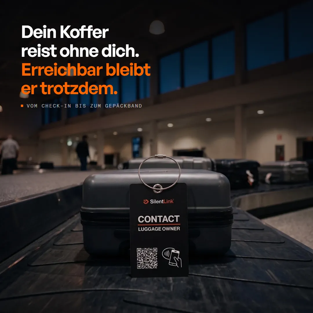 TravelID — Digitaler Kofferanhänger mit QR-Code & NFC — der Gepäckanhänger ohne Adresse, Produktbild 3