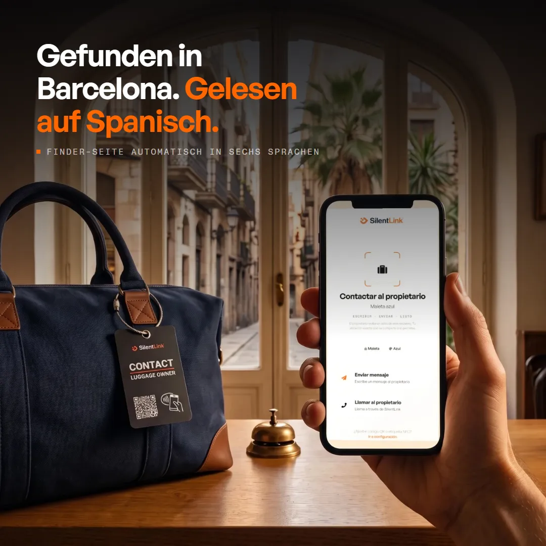 TravelID — Digitaler Kofferanhänger mit QR-Code & NFC — der Gepäckanhänger ohne Adresse, Produktbild 6
