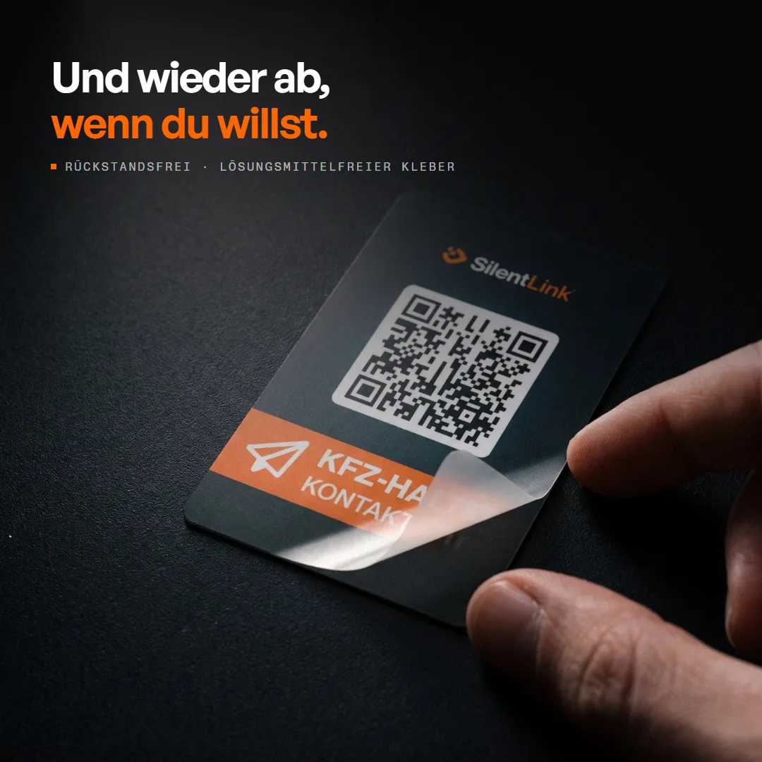 DriveID — QR-Code-Aufkleber fürs Auto — innen an der Windschutzscheibe, Produktbild 12